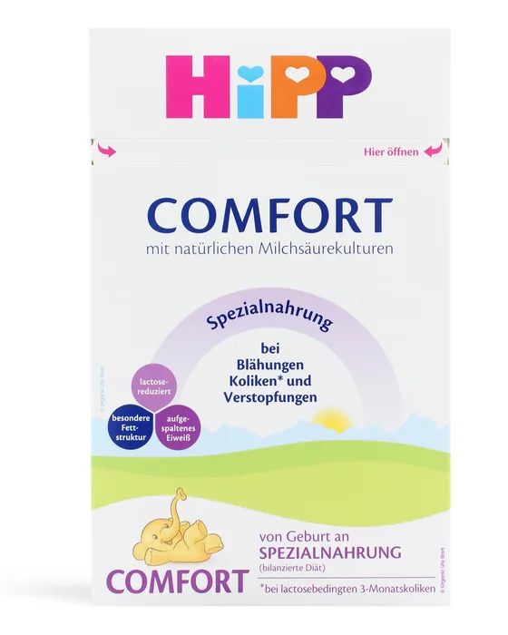 HiPP Comfort 600 g box, German label, front