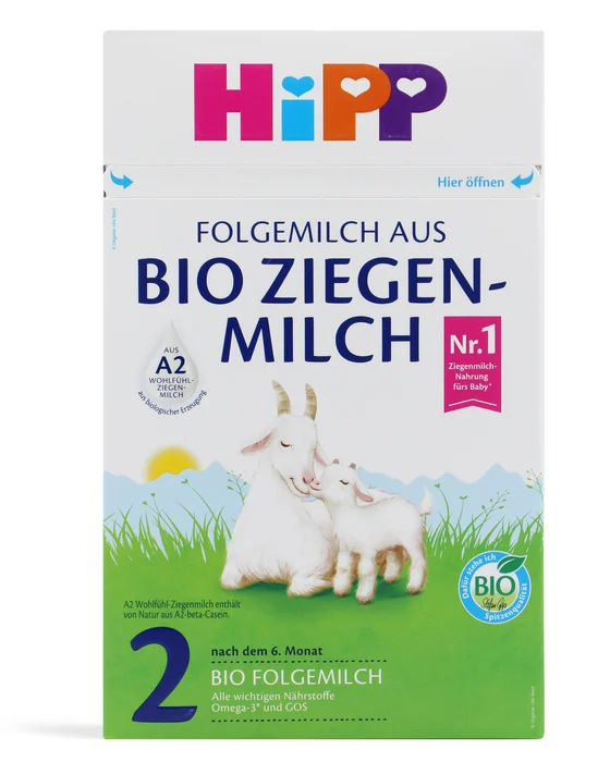 HiPP 2 Folgemilch aus Bio Ziegenmilch 400 g box, German label, front