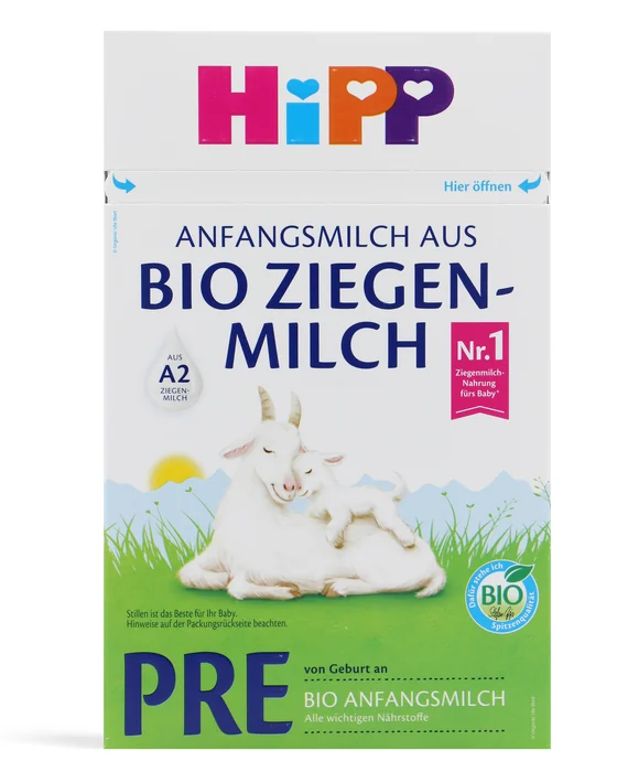 HiPP Pre Anfangsmilch aus Bio Ziegenmilch 400 g box, German label, front