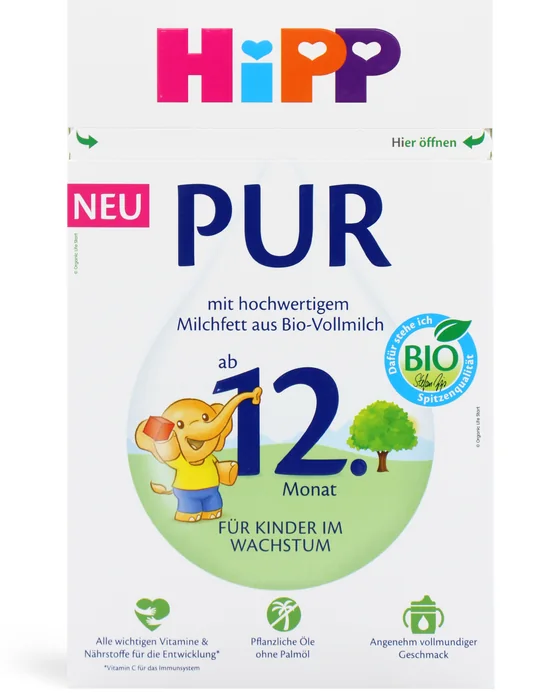 HiPP PUR Kindermilch 500 g box, German label, front