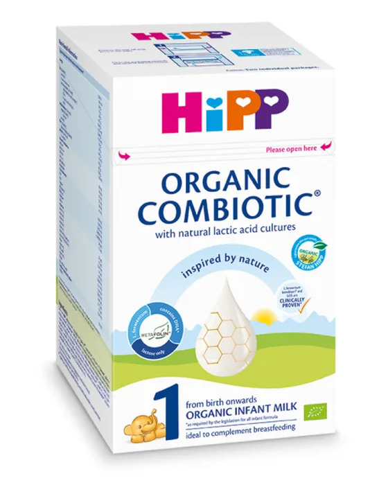 HiPP 1 Organic Combiotic 800 g box, English export label, front