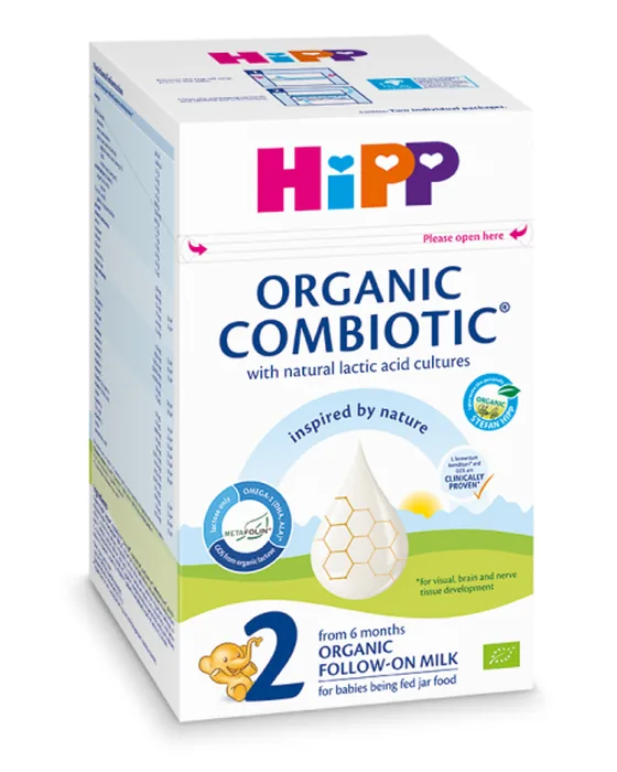 HiPP 2 Organic Combiotic 800 g box, English export label, front
