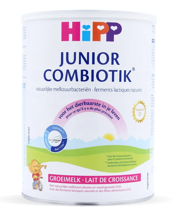HiPP Junior Combiotik 800 g tin, Dutch label, front