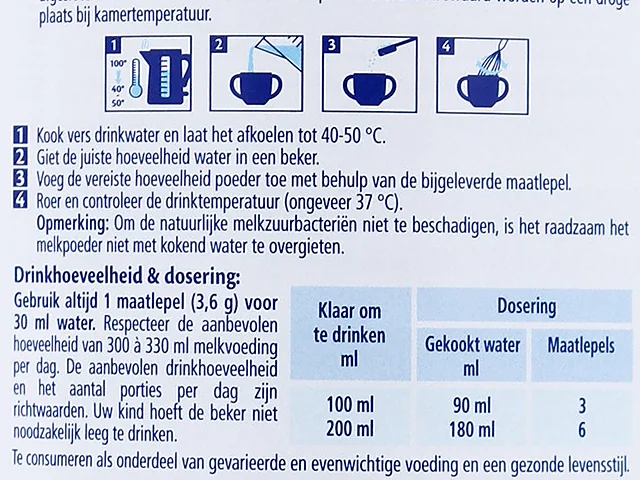 The preparation and dosing panel on the Dutch Junior tin